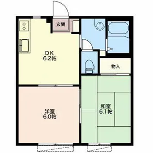 フレグランス中世古 A【1階】の間取り