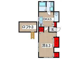 エスポワ-ル・シャンブル.【1階】の間取り