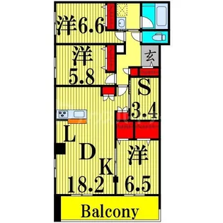 レガリア【5階】の間取り
