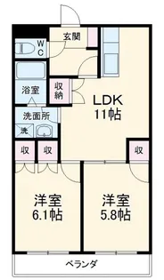 カーサラフロレスタ【2階】の間取り