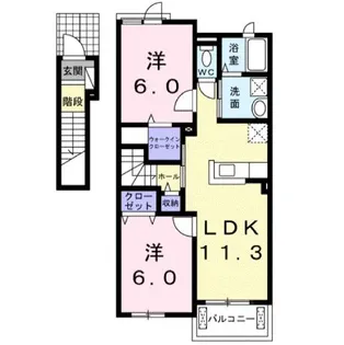 広島県福山市沼隈町大字草深【アパート】の間取り