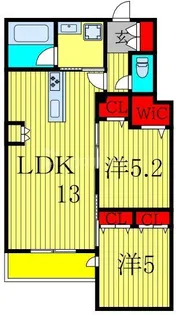 リアン八潮【1階】の間取り