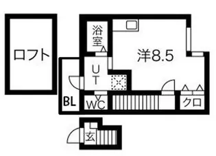 あんしん+出島町08-4007【2階】の間取り
