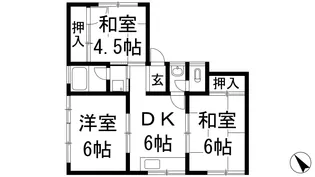 津田マンション【3階】の間取り
