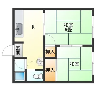 兵庫県尼崎市稲葉荘4【アパート】の間取り