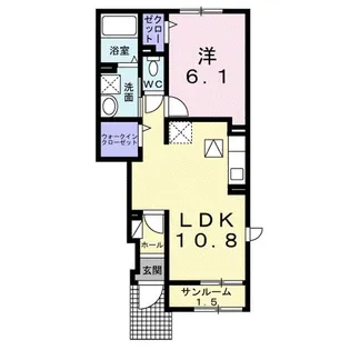 広島県福山市西新涯町1【アパート】の間取り