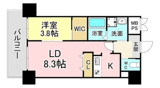福岡県北九州市小倉北区清水1【マンション】の間取り