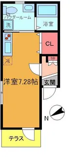 コーラル下総中山【3階】の間取り