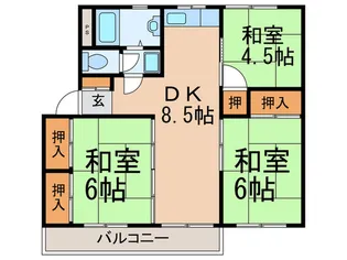 長尾住宅9号棟【2階】の間取り