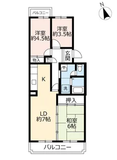 UR徳重【4階】の間取り