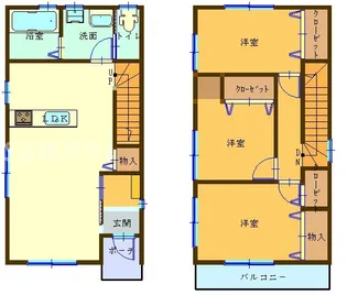 三重県鈴鹿市白子2【一戸建】の間取り