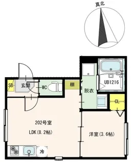 TERRAS Kasai【2階】の間取り