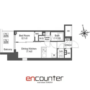 バウスステージ中野【4階】の間取り