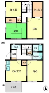 京都府相楽郡精華町桜が丘4【一戸建】の間取り