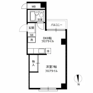東京都港区麻布十番2【マンション】の間取り