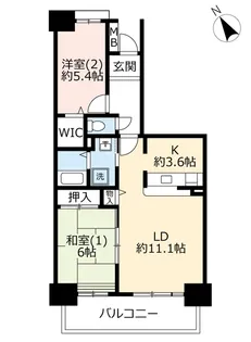 UR多摩ニュータウン南大沢絹の道一番街【1階】の間取り