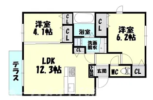 福岡県糟屋郡須惠町大字上須惠【アパート】の間取り