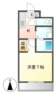 ハイツ草薙【4階】の間取り