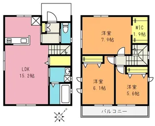 埼玉県桶川市坂田西1【一戸建】の間取り