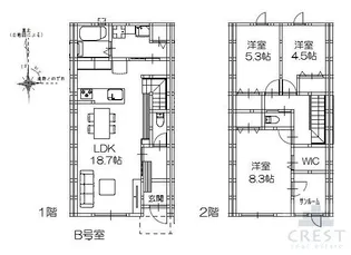 グランメゾンクレスト三吉Iの間取り