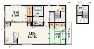 BORIKIあかつかS棟【2階】の間取り