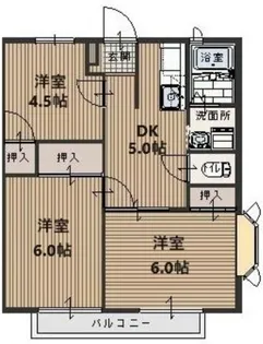 サンハイツ・エスB【2階】の間取り