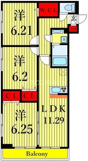 エスポワール【3階】の間取り