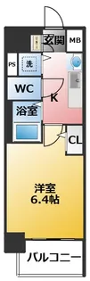 プレサンス名古屋STATIONビジュ【8階】の間取り