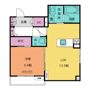 シャーメゾン白壁【1階】の間取り