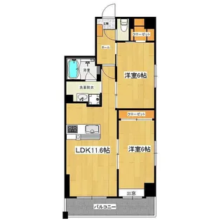 クレセント東谷山【2階】の間取り
