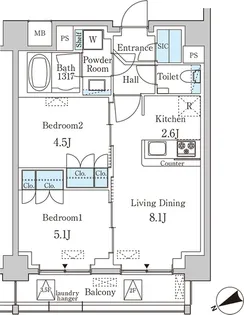 プリマリード南青山【6階】の間取り