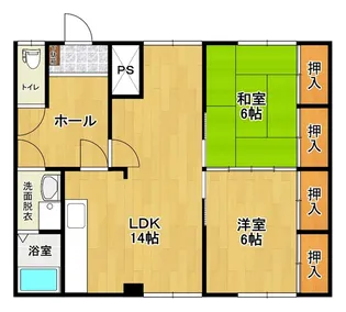 コーポシティパーク【1階】の間取り