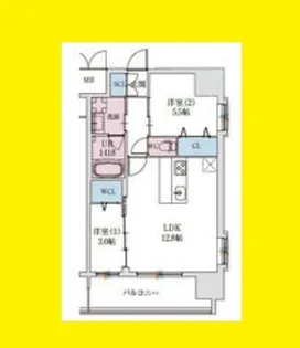 スプランディッドライズ新大阪ノース【2階】の間取り