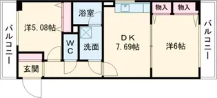 インタルシオ武庫之荘【3階】の間取り