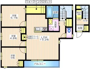 Wood Bell【2階】の間取り