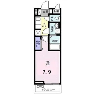 ゴールドプレイスA【3階】の間取り