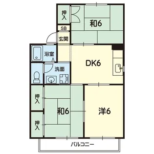 セジュール京塚【2階】の間取り