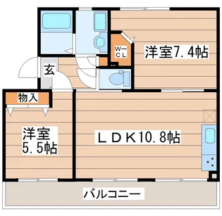 KS宮千代II【2階】の間取り