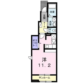 サンライズ飯野坂【1階】の間取り