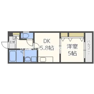 LEE玉出ビル【4階】の間取り