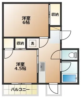 第2岩市荘【3階】の間取り