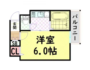 プレサンス難波WEST【10階】の間取り