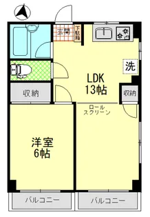 ホワイトポート大山【1階】の間取り