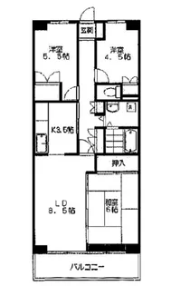 本厚木ロイヤルマンション【4階】の間取り