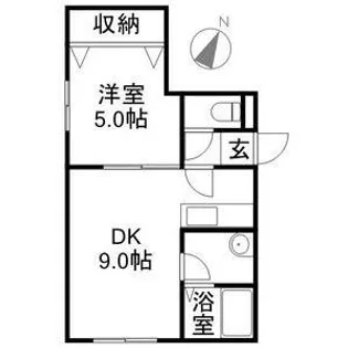 ルナパレス17【1階】の間取り