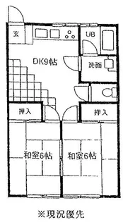 サンライズ横浜【2階】の間取り