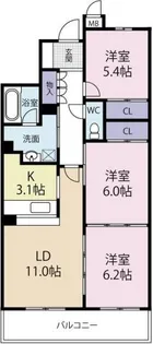 メゾン・ド・ハーレータワーズ【8階】の間取り