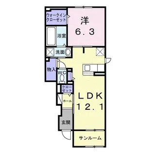 メディオ パーロ B【1階】の間取り