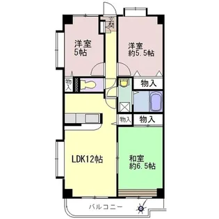 ベルス千葉寺【3階】の間取り