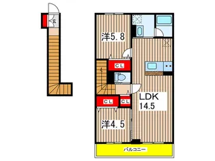 La Cour Vert【2階】の間取り